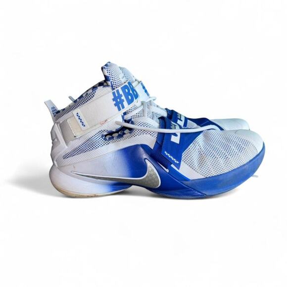 Nike LeBron size 12 BBN UK Kentucky white and blue basketball shoes main image 6